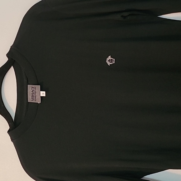 Versace Jeans Couture Wool Blend Black Long Sleeve Crew Neck Sweater Mens S - Picture 3 of 16